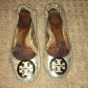 Gold Tory Burch flats size 7